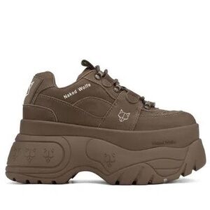 Naked Wolfe Sinners Chocolate Platform Sneakers